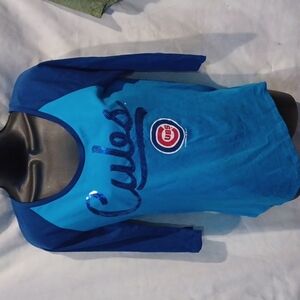 Chicago Cubs Baseball Tee, sequins, EUC